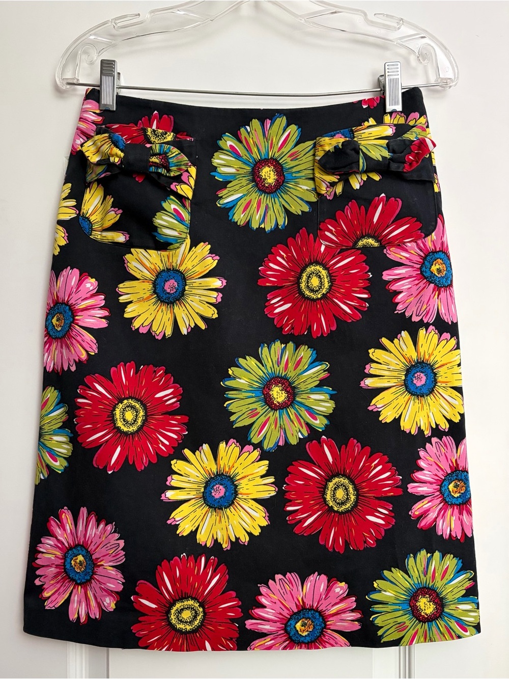 Vintage Andrea Viccaro Retro Mod Maximalist Daisy Print A-Line Skirt Sz 6